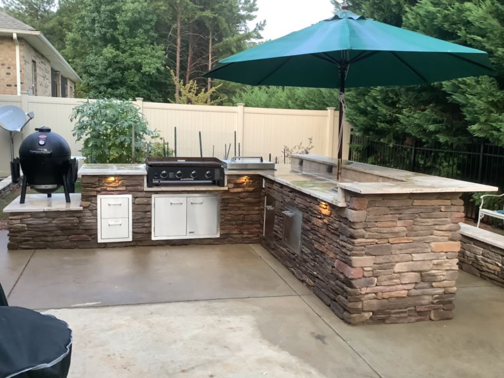 outdoor kitchen installation in belmont nc