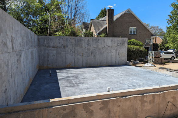 Hardscaping Contractor Waxhaw, NC Swimming pool construction and concrete retaining wall installation by professional Hardscaping Contractor Waxhaw, NC